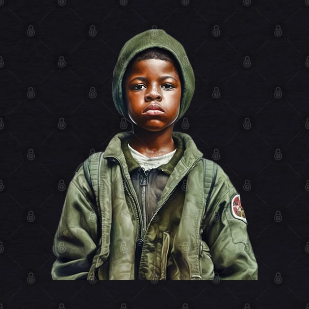 Military Minded Street Soldier Urban Warrior Black Boy by Unboxed Mind of J.A.Y LLC 